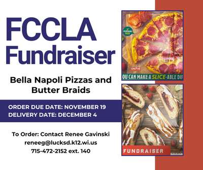 fccla fundraiser pizzas and butter braids