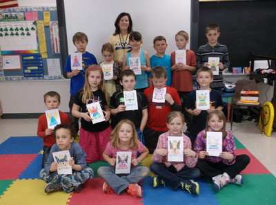 2014 Luck Elementary K-2 make angels for ACS event - Photo Number 1