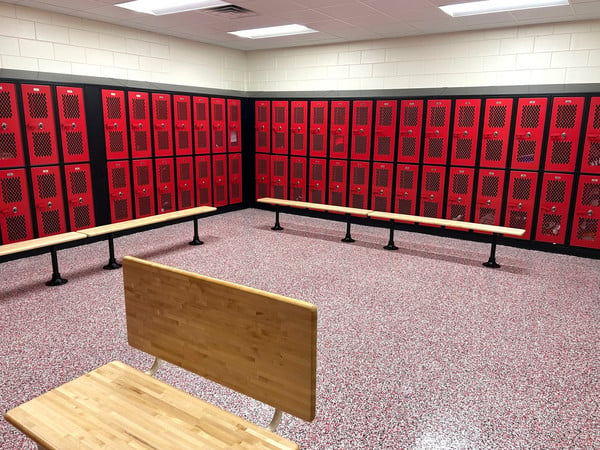 Remodeled locker room