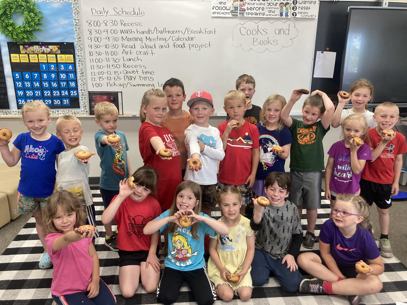 students posing for a picture during summer school
