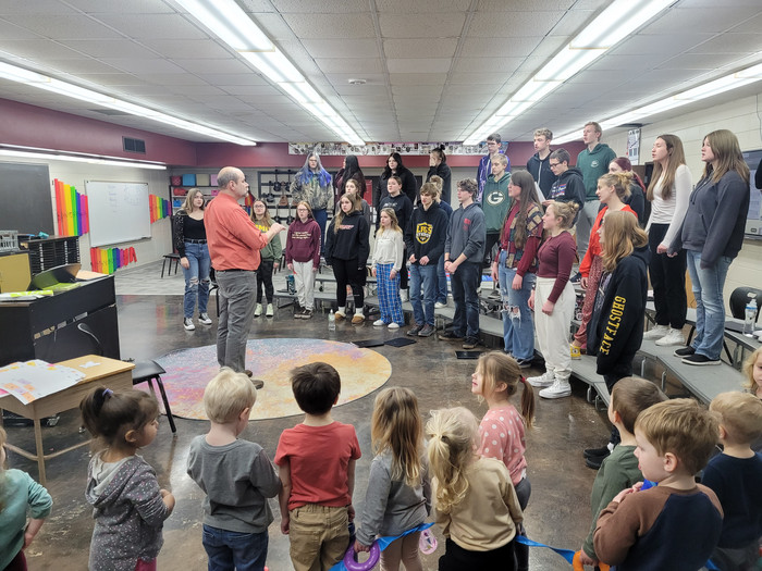 choir students performing