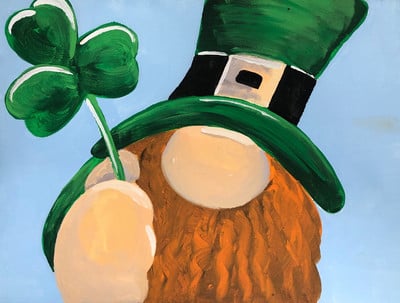 St. Patrick's Day gnome painting